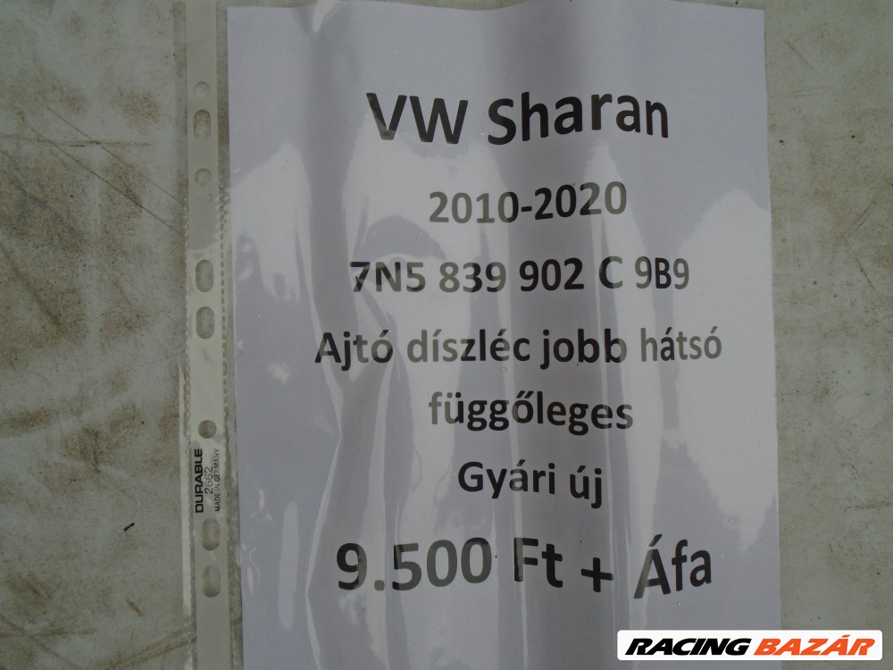[GYÁRI ÚJ] Volkswagen Sharan (2010-2020) Ajtó díszléc (Jobb Hátsó Függőleges)  3. kép